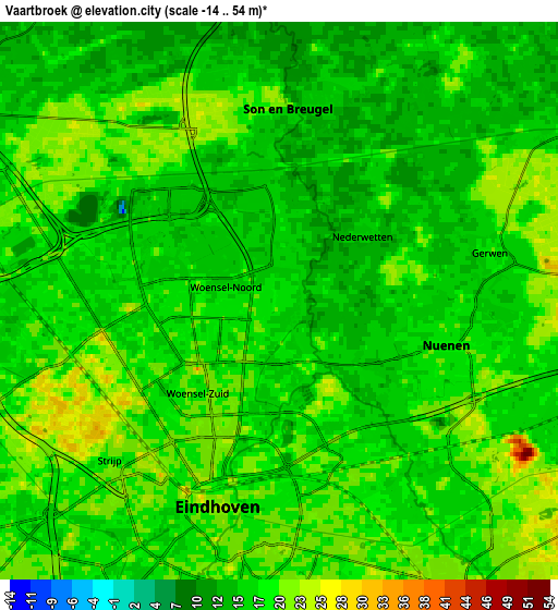 Zoom OUT 2x Vaartbroek, Netherlands elevation map