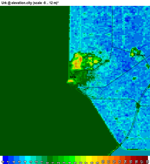 Zoom OUT 2x Urk, Netherlands elevation map