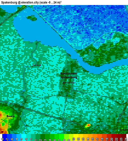 Zoom OUT 2x Spakenburg, Netherlands elevation map