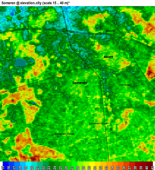 Zoom OUT 2x Someren, Netherlands elevation map