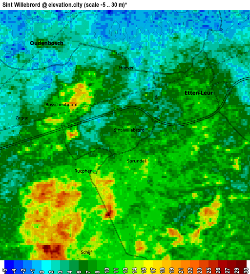 Zoom OUT 2x Sint Willebrord, Netherlands elevation map