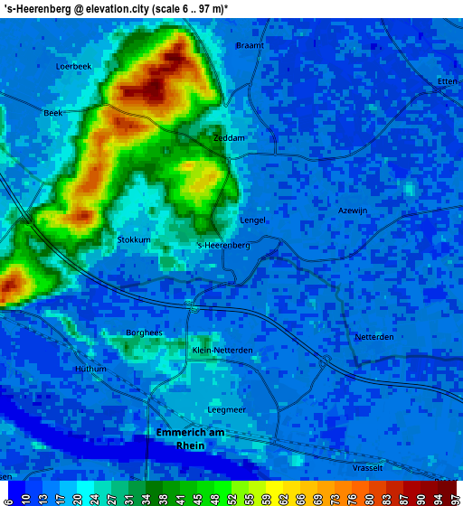 Zoom OUT 2x 's-Heerenberg, Netherlands elevation map