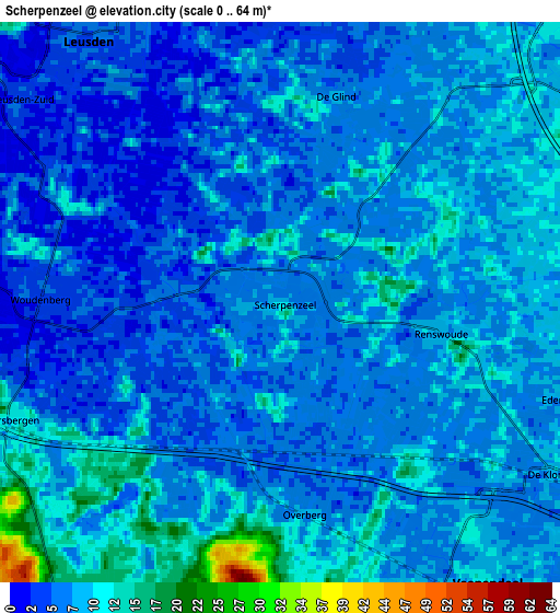 Zoom OUT 2x Scherpenzeel, Netherlands elevation map