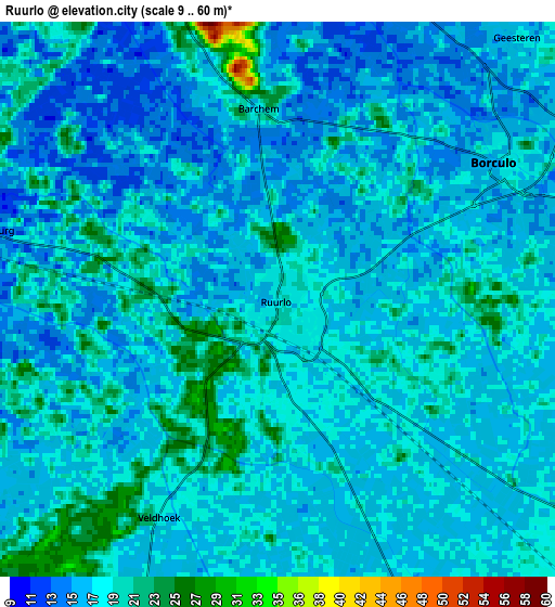 Zoom OUT 2x Ruurlo, Netherlands elevation map