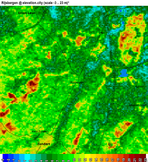 Zoom OUT 2x Rijsbergen, Netherlands elevation map