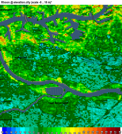 Zoom OUT 2x Rhoon, Netherlands elevation map