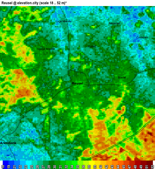 Zoom OUT 2x Reusel, Netherlands elevation map