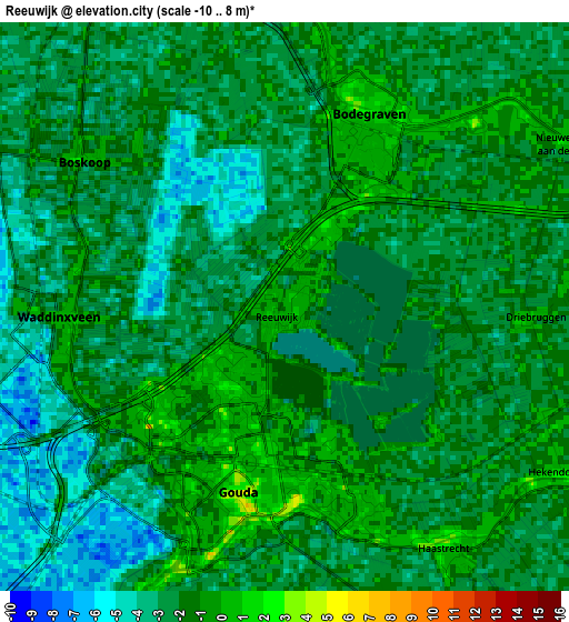 Zoom OUT 2x Reeuwijk, Netherlands elevation map