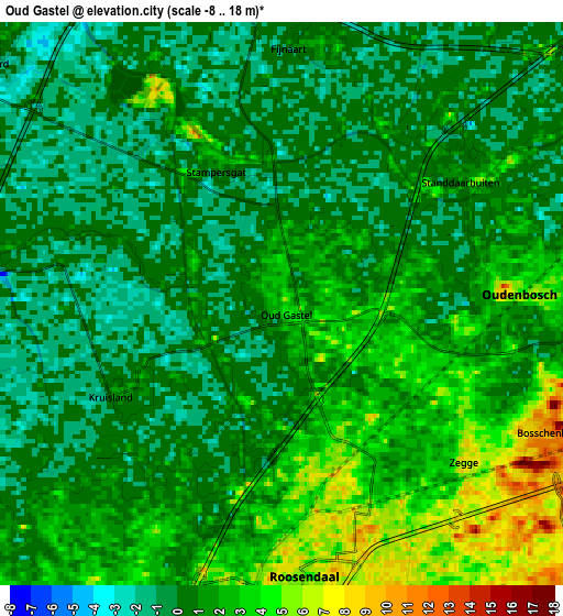 Zoom OUT 2x Oud Gastel, Netherlands elevation map