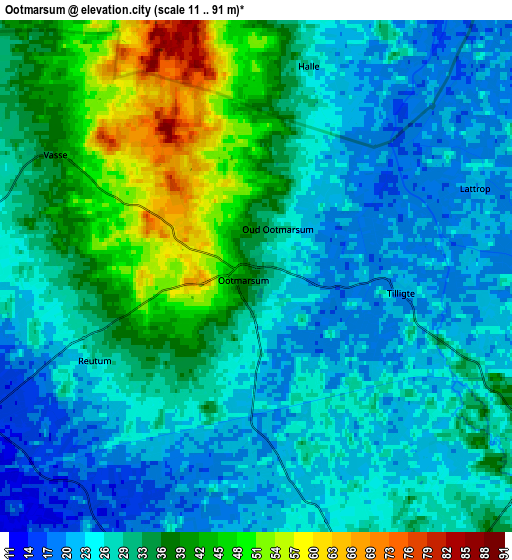 Zoom OUT 2x Ootmarsum, Netherlands elevation map