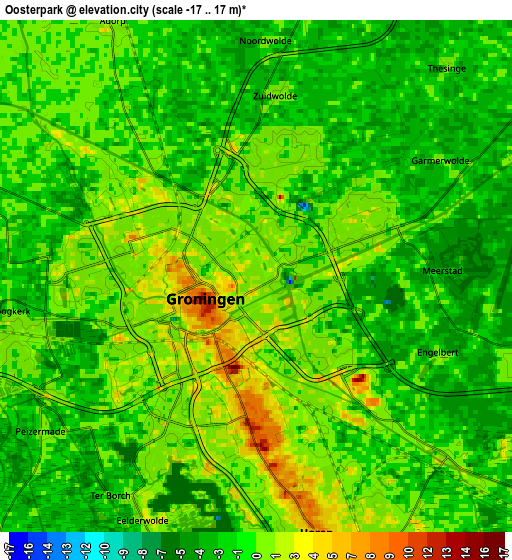 Zoom OUT 2x Oosterpark, Netherlands elevation map