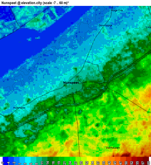 Zoom OUT 2x Nunspeet, Netherlands elevation map