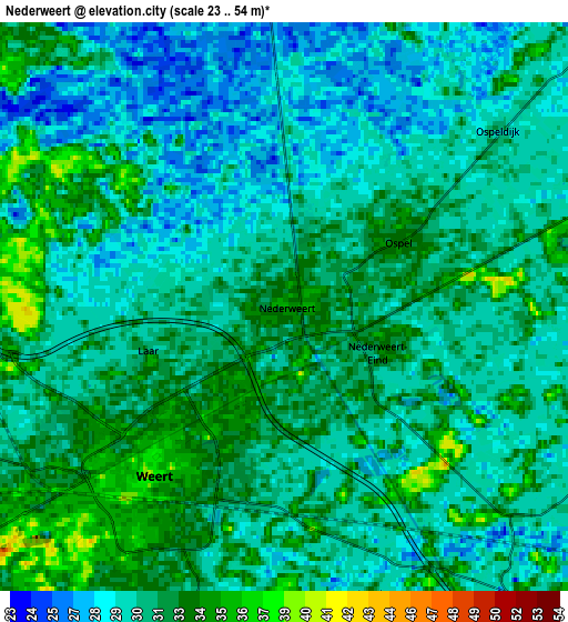 Zoom OUT 2x Nederweert, Netherlands elevation map