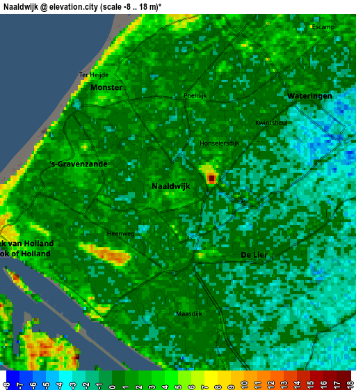 Zoom OUT 2x Naaldwijk, Netherlands elevation map