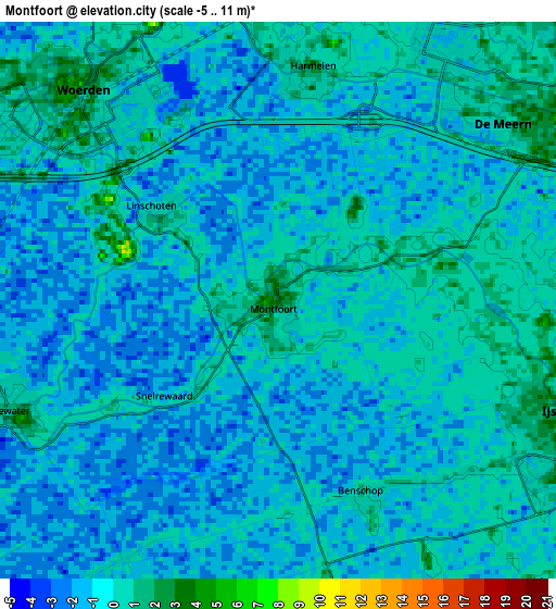 Zoom OUT 2x Montfoort, Netherlands elevation map