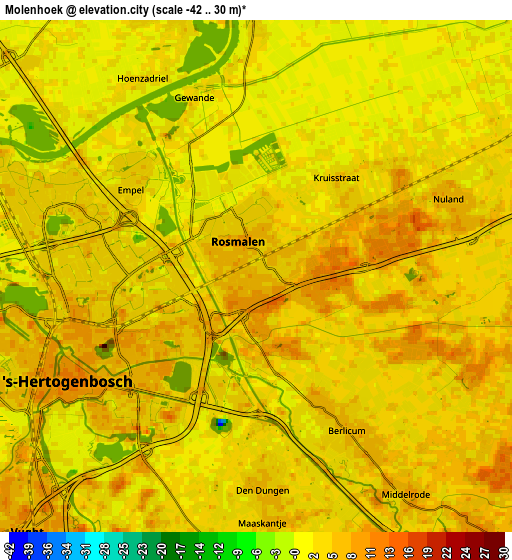 Zoom OUT 2x Molenhoek, Netherlands elevation map