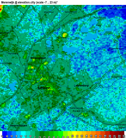 Zoom OUT 2x Merenwijk, Netherlands elevation map