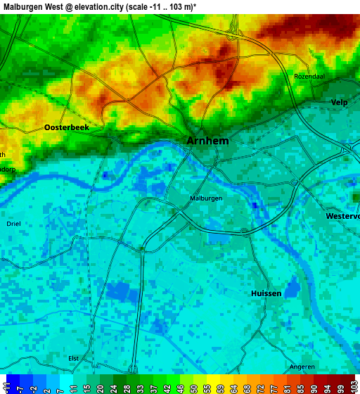 Zoom OUT 2x Malburgen West, Netherlands elevation map