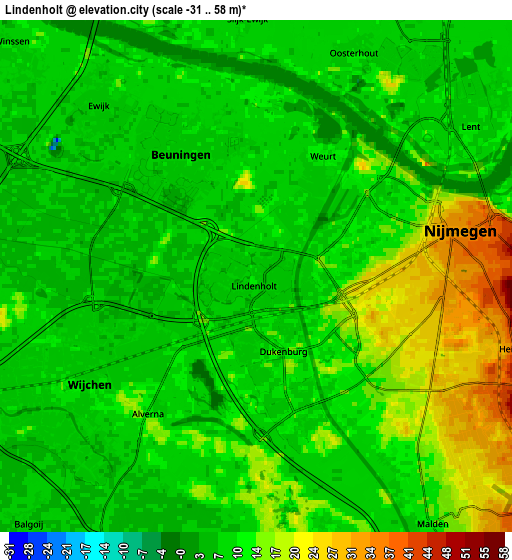 Zoom OUT 2x Lindenholt, Netherlands elevation map