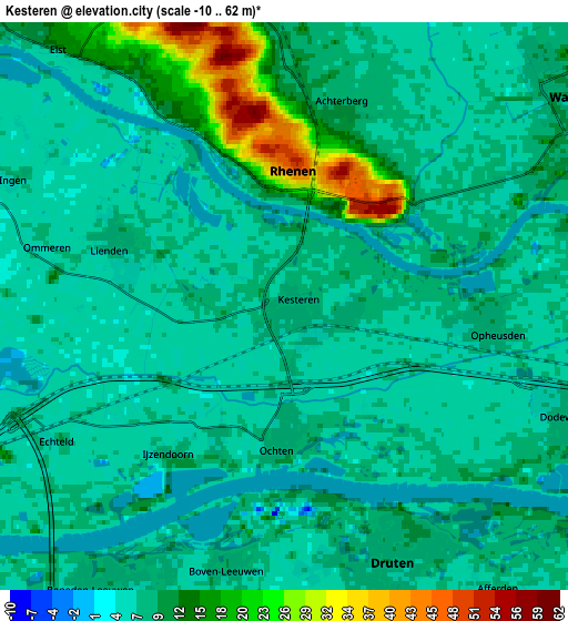 Zoom OUT 2x Kesteren, Netherlands elevation map