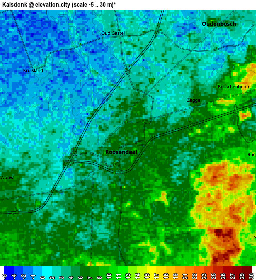 Zoom OUT 2x Kalsdonk, Netherlands elevation map