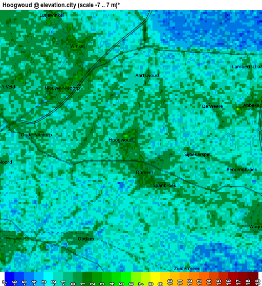 Zoom OUT 2x Hoogwoud, Netherlands elevation map