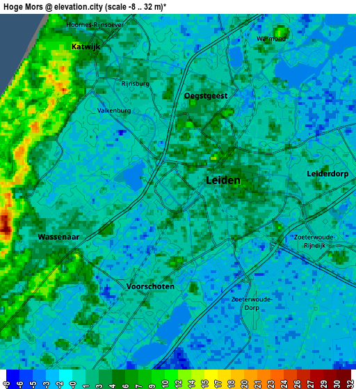 Zoom OUT 2x Hoge Mors, Netherlands elevation map