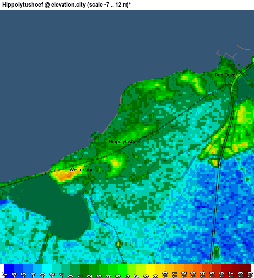 Zoom OUT 2x Hippolytushoef, Netherlands elevation map