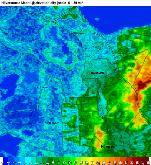 Zoom OUT 2x Hilversumse Meent, Netherlands elevation map