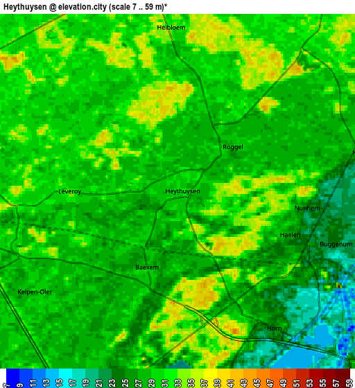 Zoom OUT 2x Heythuysen, Netherlands elevation map