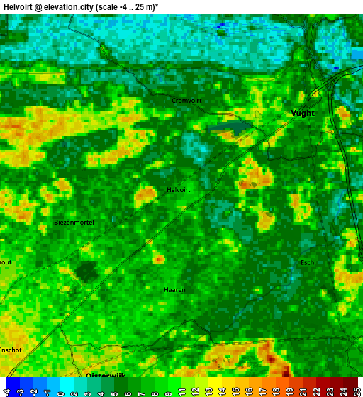 Zoom OUT 2x Helvoirt, Netherlands elevation map