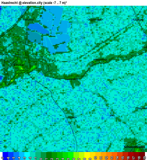 Zoom OUT 2x Haastrecht, Netherlands elevation map