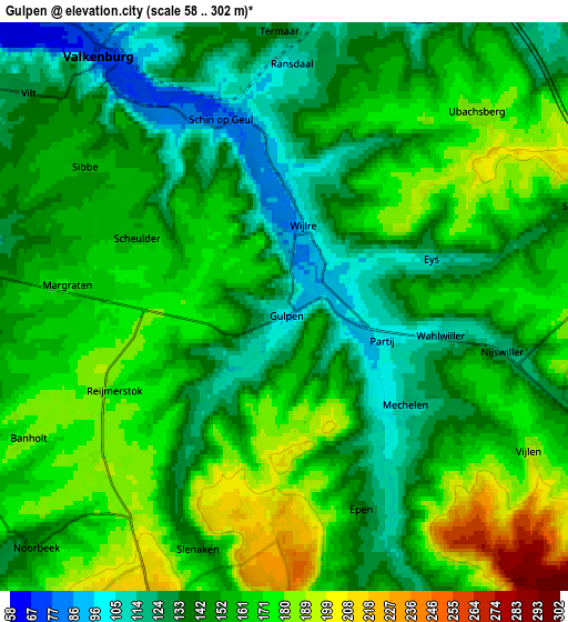 Zoom OUT 2x Gulpen, Netherlands elevation map