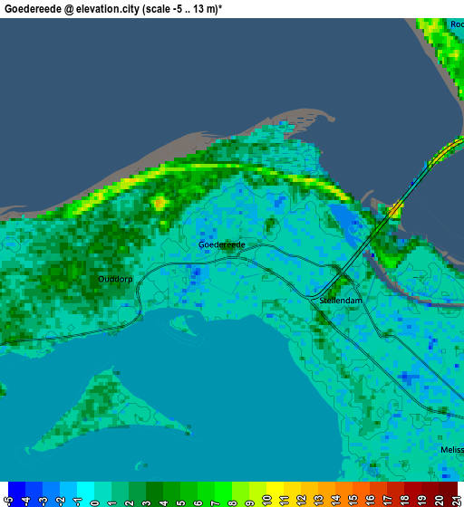 Zoom OUT 2x Goedereede, Netherlands elevation map