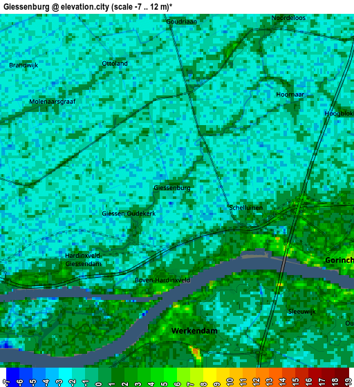 Zoom OUT 2x Giessenburg, Netherlands elevation map