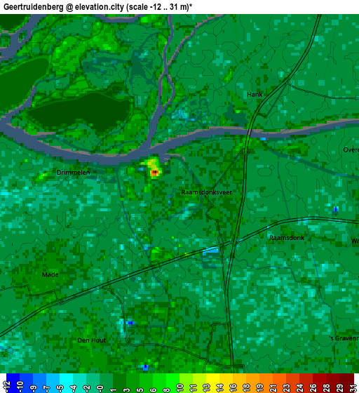 Zoom OUT 2x Geertruidenberg, Netherlands elevation map