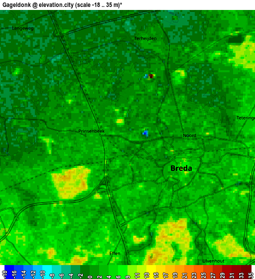 Zoom OUT 2x Gageldonk, Netherlands elevation map