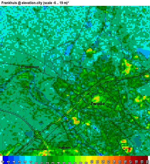 Zoom OUT 2x Frankhuis, Netherlands elevation map