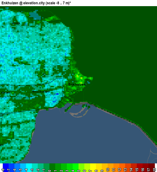 Zoom OUT 2x Enkhuizen, Netherlands elevation map