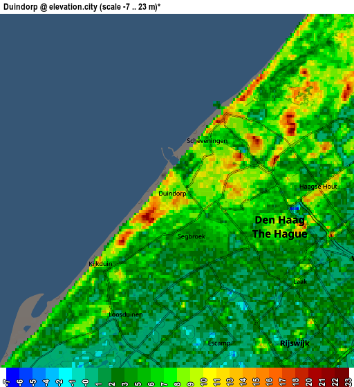 Zoom OUT 2x Duindorp, Netherlands elevation map