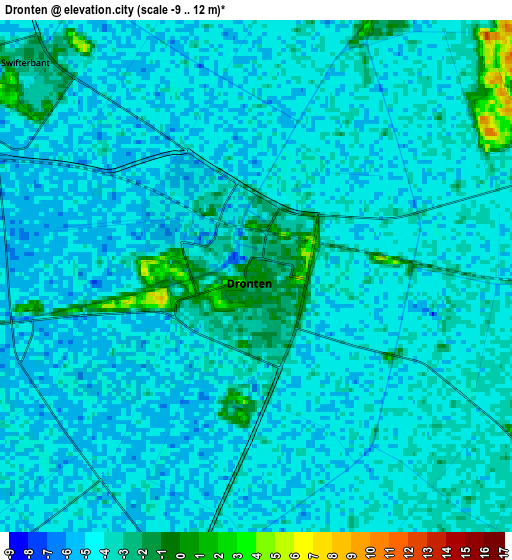 Zoom OUT 2x Dronten, Netherlands elevation map