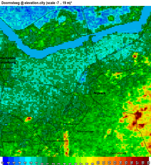 Zoom OUT 2x Doornsteeg, Netherlands elevation map