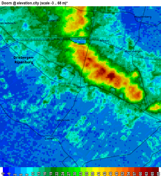 Zoom OUT 2x Doorn, Netherlands elevation map