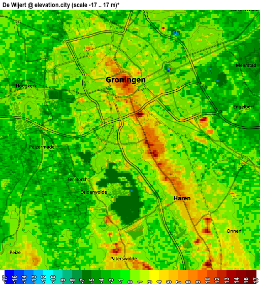 Zoom OUT 2x De Wijert, Netherlands elevation map