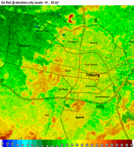 Zoom OUT 2x De Reit, Netherlands elevation map