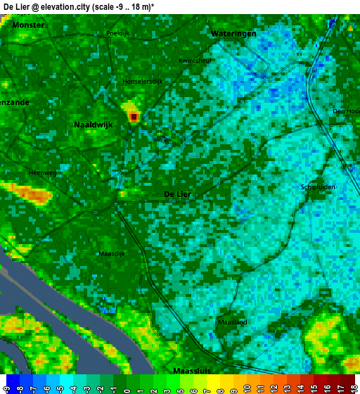 Zoom OUT 2x De Lier, Netherlands elevation map