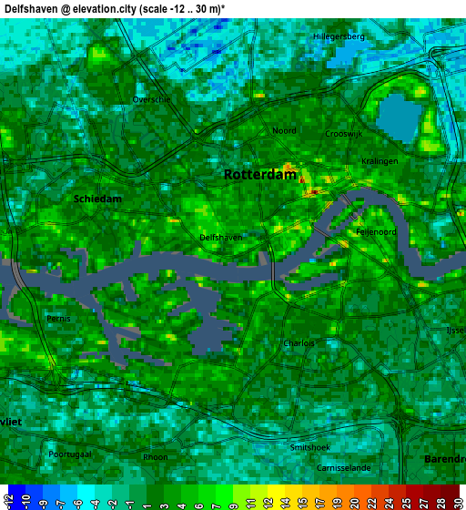 Zoom OUT 2x Delfshaven, Netherlands elevation map