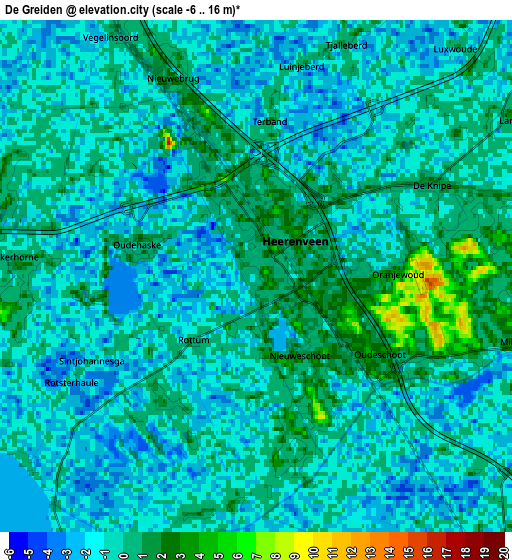 Zoom OUT 2x De Greiden, Netherlands elevation map