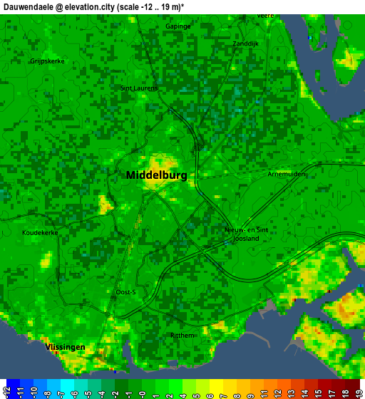 Zoom OUT 2x Dauwendaele, Netherlands elevation map