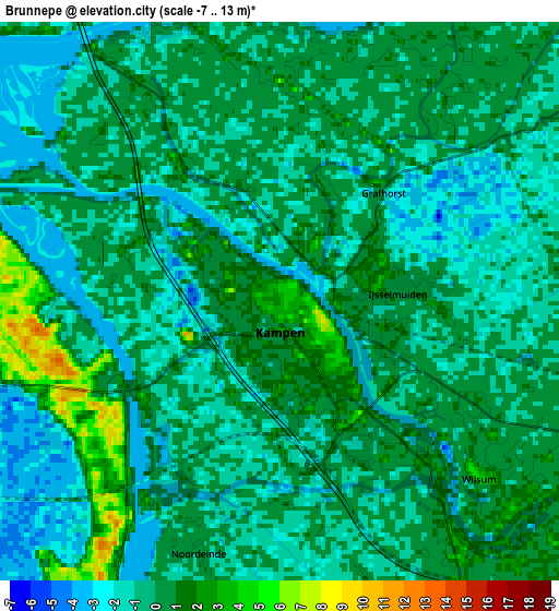 Zoom OUT 2x Brunnepe, Netherlands elevation map